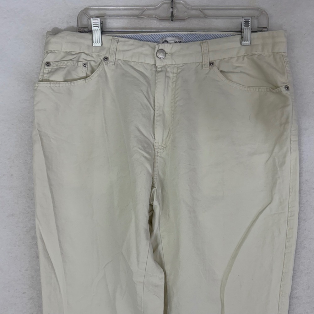 Peter Millar Seaside Men's Linen Cotton 5 Pocket Pants Casual Chino 36x33 White - Picture 2 of 10